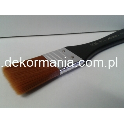 Pędzel  nylonowy  płaski szeroki  3cm,  czarny / pędzel syntetyczny, pędzel płaski, pędzel 3cm